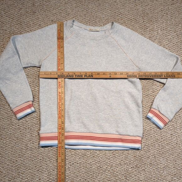 Marine Layer Jenny Sweatshirt Womens Small Gray Crewneck Pullover - Picture 2 of 8